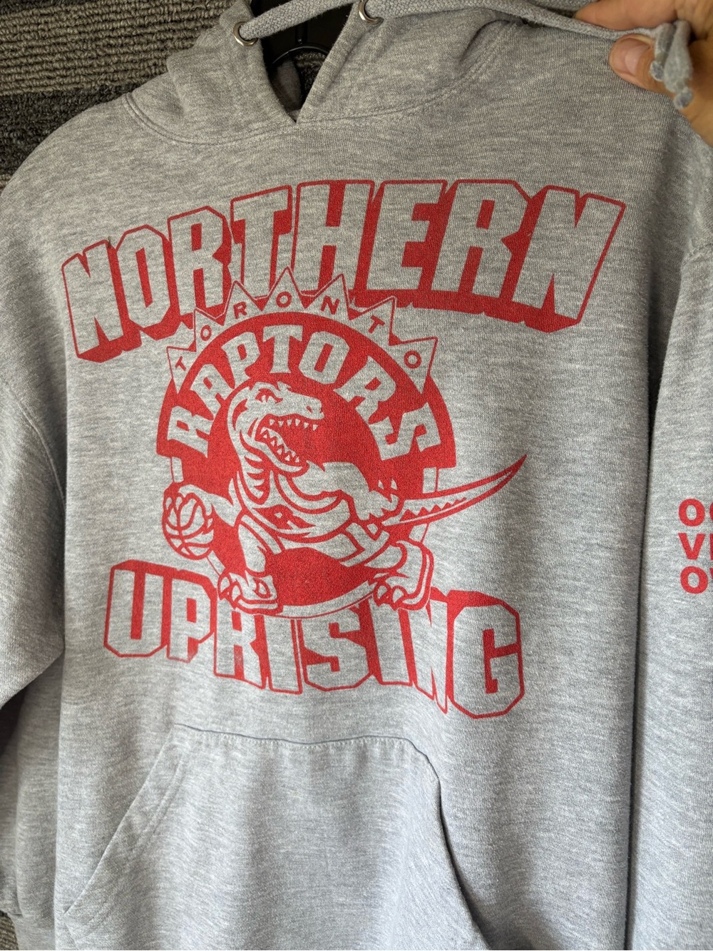 Toronto Raptors x OVO 2014 NBA Playoffs Northern Uprising Grey Hoodie Large EUC - Picture 3 of 7